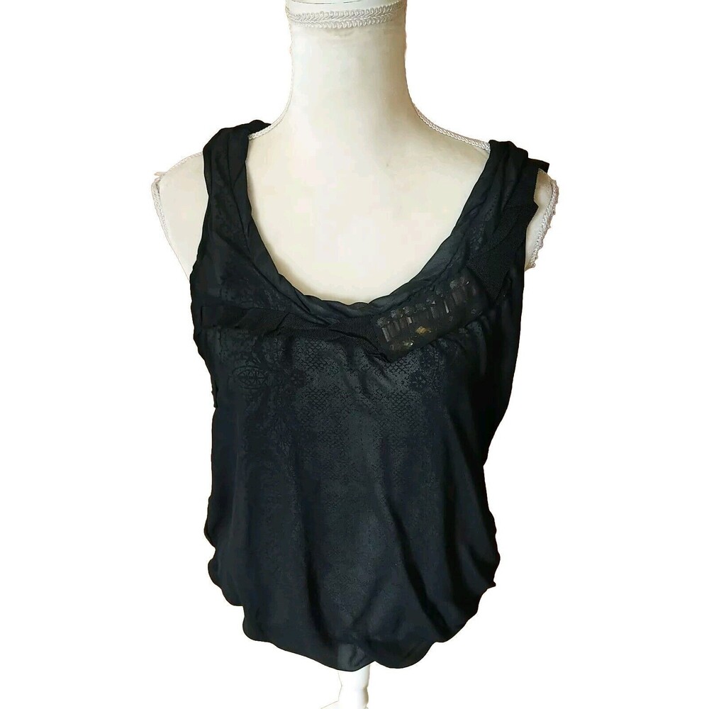 CAbi Sleeveless Blouse Large Black